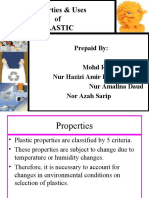 Properties & Uses of Plastic: Mohd Rafiq Razali Nur Hazizi Amir Hamzah Nur Amalina Daud Nor Azah Sarip