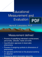 Q1 Educational Measurement and Evaluation