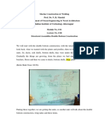 Marine Construction & Welding Prof. Dr. N. R. Mandal Department of Ocean Engineering & Naval Architecture Indian Institute of Technology, Kharagpur