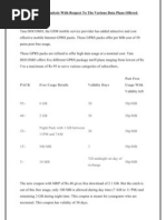 Competitor Analysis With Respect To The Various Data Plans Offered Tata Docomo