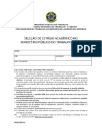 Prova Selecao de Estagio PTM Juazeiro Do Norte 2017