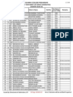 1st Year Merit List 2018 (For Print) PDF