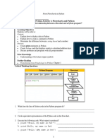 Name: - Python Activity 1: Flowcharts and Python