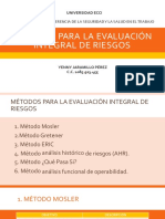 Métodos para La Evaluación Integral de Riesgos: Especialización en Gerencia de La Seguridad Y La Salud en El Trabajo