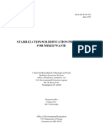 Stabilization/Solidification Processes For Mixed Waste