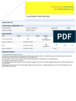 Electronic Ticket Record: Passenger Name(s)