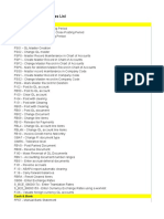 SAP FI Sensitive T Codes List: General Ledger