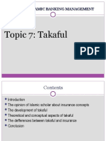 Topic 7: Takaful: Bwbs3043: Islamic Banking Management