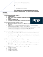 Auditing Theory-1 Weekend Exercise NAME: - PROFESSOR: - (Acctg12 Prof)