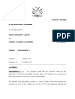 Kaap Agri Bedryf V Hardap Co-Op LTD Judg.I827-08.Ndauendapo J.4Oct10