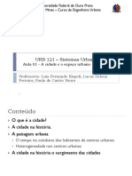 URB 121 - 1 - A Cidade e o Espaço Urbano