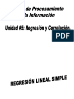 Unidad #5 Regresión y Correlación