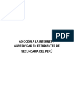 Adicción A La Internet y Agresividad en Estudiantes de