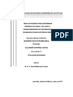 Mesa de Pruebas para Determinar Pérdidas en Carga y en Vacío A Transformadores de Distribución