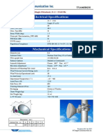 Electrical Specifications: 0.6M, High Performance, Single-Polarized, 21.2 23.6Ghz