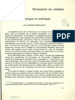 Rhetorique Et Politique. Perelman