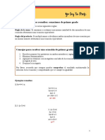 Ecuaciones de Primer Grado Ejercicios Resueltos 1