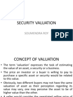 Security Valuation: Soumendra Roy