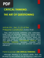 Critical Thinking The Art of Questioning: The Power To Think Beyond