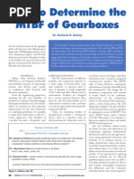 Antony How To Determine The MTBF of Gearboxes