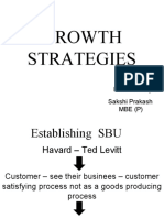 Growth Strategies: Presented By: Sakshi Prakash Mbe (P)