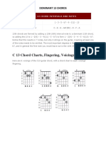 13th Guitar Chord Chart and Fingering