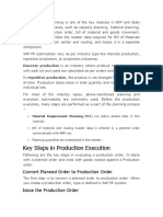 Key Steps in Production Execution: Discrete Production Is An Industry Where Produce Materials Change