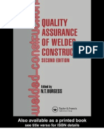 Quality Assurance of Welded Construction