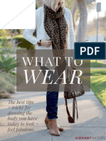 What To Wear - Consejos