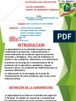 Agroindustria y La Contaminacion de Las Fuentes de Agua