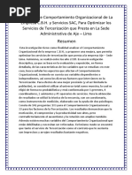 Programa de Comportamiento Organizacional de La Empresa C