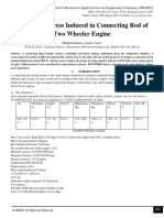 Analysis of Stress Induced in Connecting Rod of Two Wheeler Engine