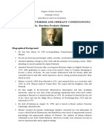 Radical Behaviorism and Operant Conditionong: By: Burrhus Frederic Skinner