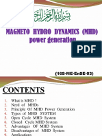 Magneto Hydro Dynamics (MHD) Power Generation: 16S-Me-Ense-03)