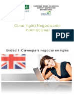 Curso Inglésnegociación Internacional: Unidad 1:clavespara Negociareninglés