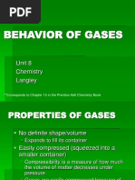 Unit 8 - Behavior of Gases