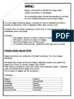 Multi Stage Sampling