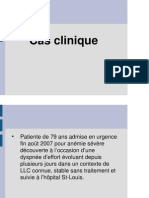 Cas Clinique Anémie +LLC