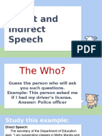 Direct and Indirect Speech