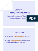 CS5371 Theory of Computation: Lecture 9: Automata Theory VII (Pumping Lemma, Non-CFL)