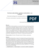 Docência Universitária - o Professor Universitário e Sua Formação PDF