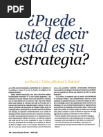 Puede Usted Decir Cual Es Su Estrategia?