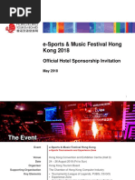 Esports and Music Festival 2018 - Hotel Sponsorship Proposal - 20180525