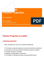 CHEM-E2130 Polymer Properties: Steve Spoljaric