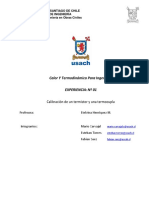 Calibración de Un Termistor y Una Termocupla