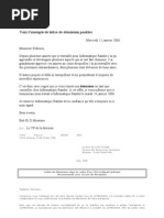 Lettre de Demission