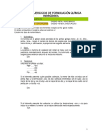 Ejercicios de Formulación Química Inorgánica