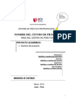 1 Estructura Del Informe Final de Prácticas Preprofesionales.