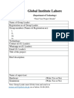 FYP Students and Project Title Detail