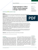 Conversion From Insulin Glargine U-100 To Insulin Glargine U-300 or Insulin Degludec and The Impact On Dosage Requirements